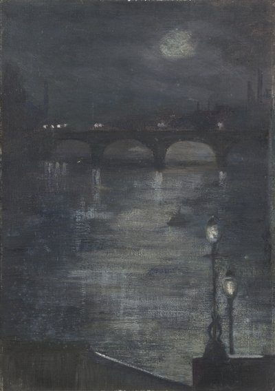 Moonlight on the Thames, Lontoo tekijältä Katherine Sophie Dreier