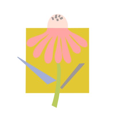 Hope, 2023 (digitaalinen kuvitus alkuperäisestä kollaasista paperille) tekijältä Kathy Dunaway