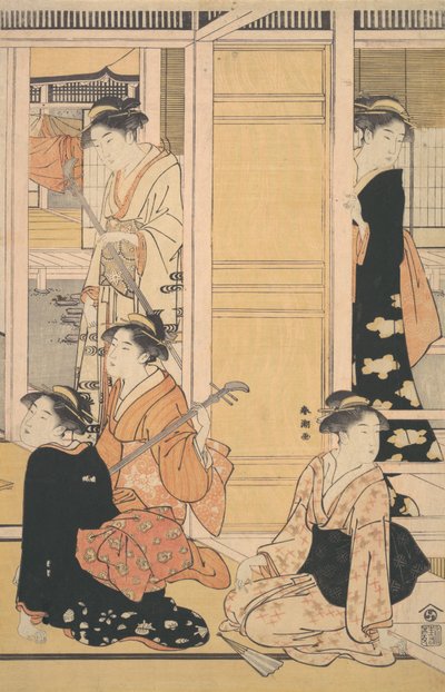 Sisäkuva, n. 1788. tekijältä Katsukawa Shuncho