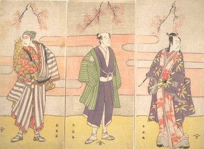 Kolme tuntematonta näyttelijää, n. 1793. tekijältä Katsukawa Shun