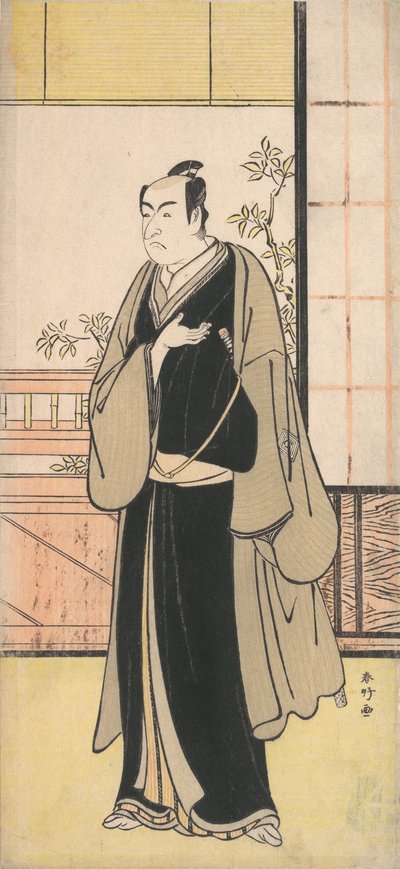 Teac ja r Monnosuke Ichikawa Onko se lupavyöhyke? 1777. tekijältä Katsukawa Shunko