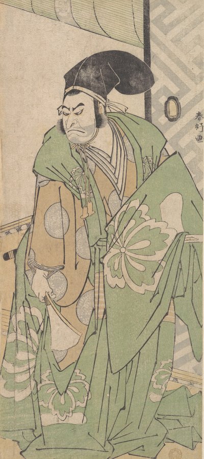 Ensimmäinen Nakamura Nakazo Ko no Moronaon roolissa, kesäkuu 1786. tekijältä Katsukawa Shunko