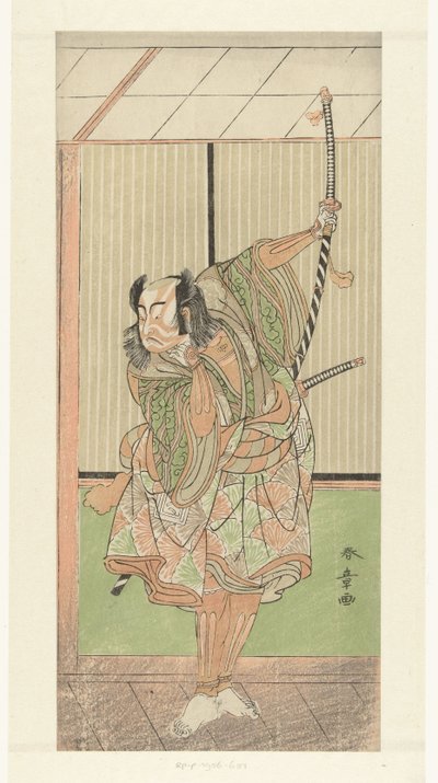 Näyttelijä Ichikawa Yaozo pitkällä miekalla tekijältä Katsukawa Shunsho