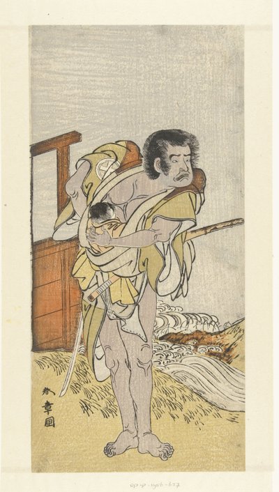 Näyttelijä Otani Hiroemon III tapasi ystävällisen tekijältä Katsukawa Shunsho