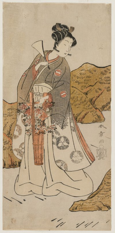Ichikawa Monnosuke II temppelisivuna, 1770-luvun alku. tekijältä Katsukawa Shunsho