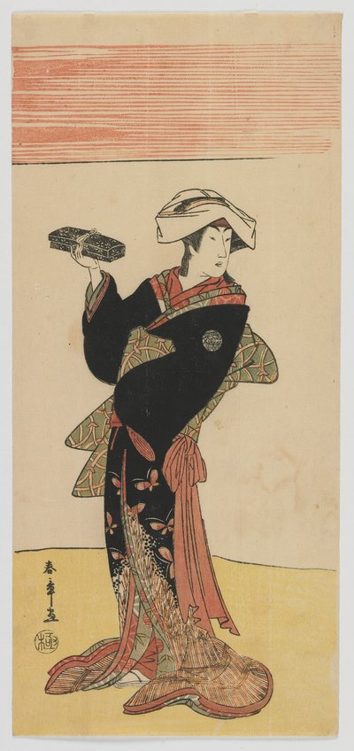 Kabuki-näyttelijä Nakamura Riko, Edo-kausi, n. 1791-1792 (värillinen puupalikkaprintti) tekijältä Katsukawa Shunsho