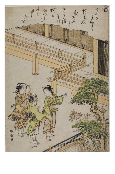 Tavu - Ke sarjasta Tales of Ise muodikkailla brokadiprinteillä, n. 1770-1773 (puupalikka paperilla) tekijältä Katsukawa Shunsho