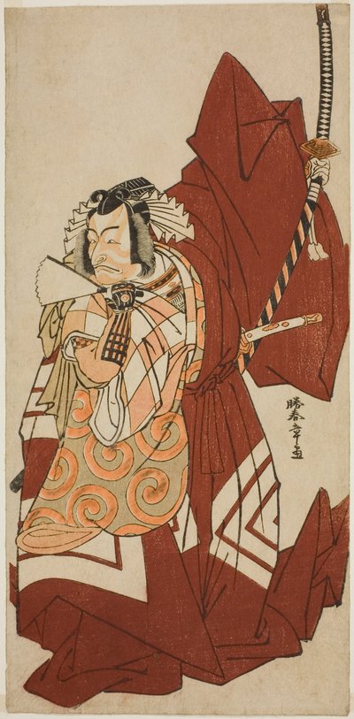 Näyttelijä Ichikawa Danjuro V Hannya no Goron roolissa näytelmässä Sugata no Hana Yuki no Kuronushi, esitys Nakamura-teatterissa yhdestoista kuukaudessa, 1776 tekijältä Katsukawa Shunsho