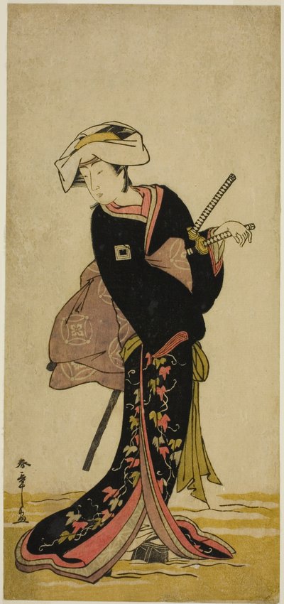 Näyttelijä Ichikawa Danzo IV Tonasena näytelmässä Kanadehon Chushingura, joka esitettiin Morita-teatterissa kolmannessa kuussa, 1781 tekijältä Katsukawa Shunsho