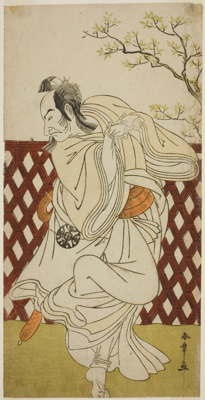 Näyttelijä Nakamura Nakazo I Sakon-gitsunea näytelmässä Hana-zumo Genji Hiiki, esitettiin Nakamura-teatterissa yhdestoista kuukaudessa, 1775 tekijältä Katsukawa Shunsho