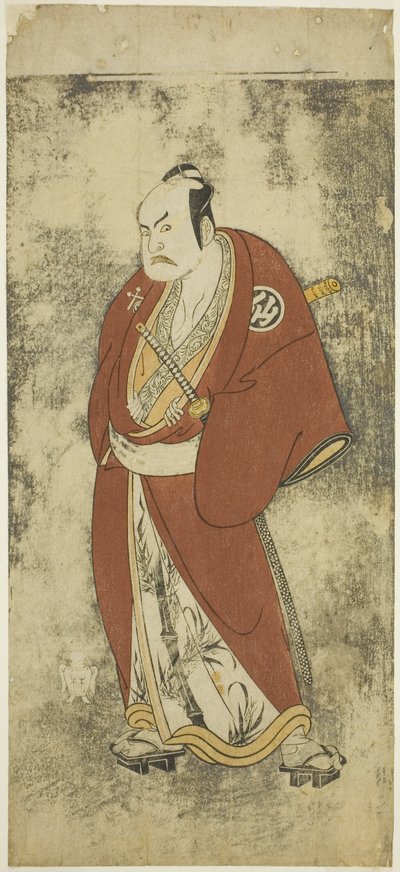 Näyttelijä Nakamura Sukegoro II Kaminari Shokurona Joruri "Gonin Otoko" -elokuvassa (Viisi ritarillista yleistä), näytteli yhtenä näytöksenä Ayatsuri Kabuki Ogissa (Kabukin tuulettimen mestaruus), Esitettiin Nakamura-teatterissa 20. päivästä lähtien. Seits tekijältä Katsukawa Shunsho