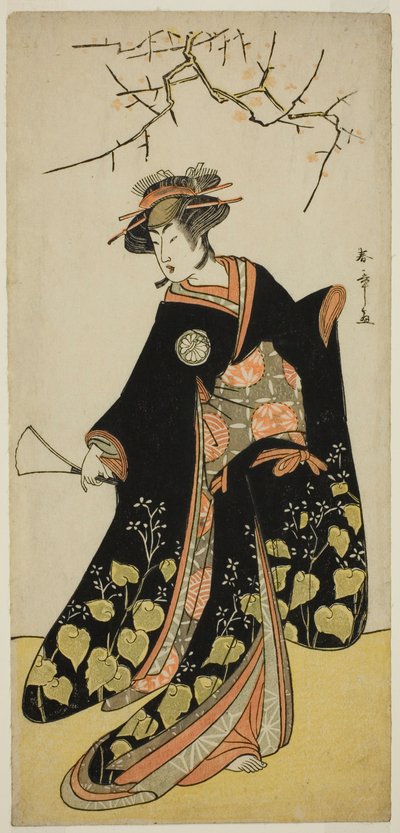 Näytelmä Shitenno Tonoi no Kisewata (?), esitetty Nakamura-teatterissa (?) yhdestoista kuukaudessa, (?) tekijältä Katsukawa Shunsho