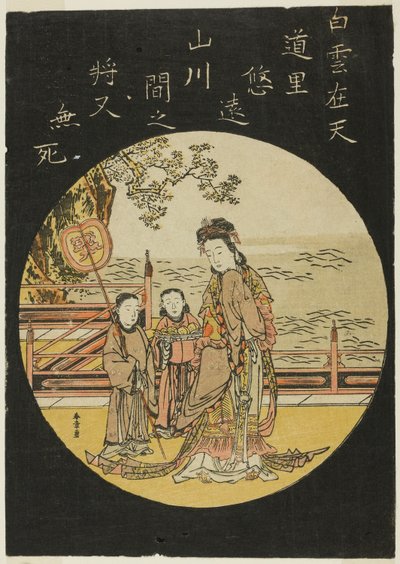 Kiinalainen kuolematon Seiobo (C: Xi Wang Mu, lännen kuningatar) tekijältä Katsukawa Shunsho