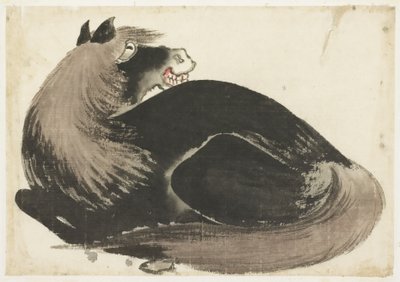 Makaava hevonen tekijältä Katsushika (school of) Hokusai
