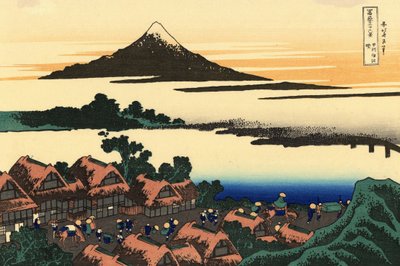 36 näkymät Fuji-vuorelle, Japani: Aamunkoitto Isawassa Kain maakunnassa, Japanissa - Katsushika Hokusain (1760-1849) vedos (ukiyo-e school) 1830-1833 Puškinin taidemuseo, Moskova tekijältä Katsushika Hokusai