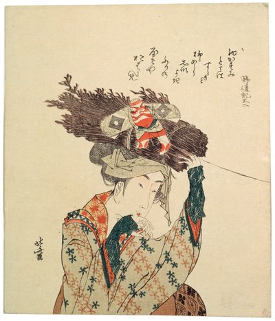 Tyttö Oharasta, 1806-1815. tekijältä Katsushika Hokusai