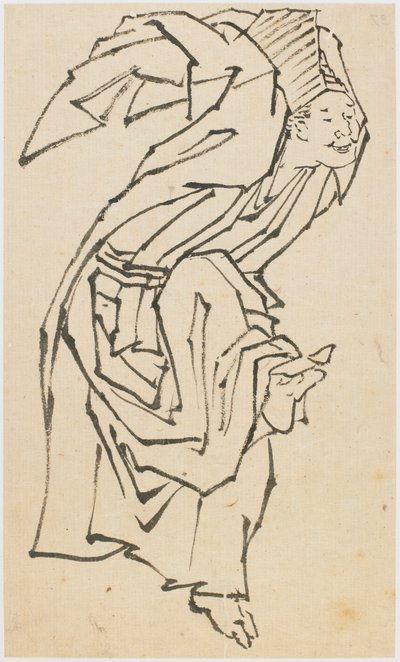 Sambaso-tanssija, 1700-luvun loppu - 1800-luvun alku. tekijältä Katsushika Hokusai