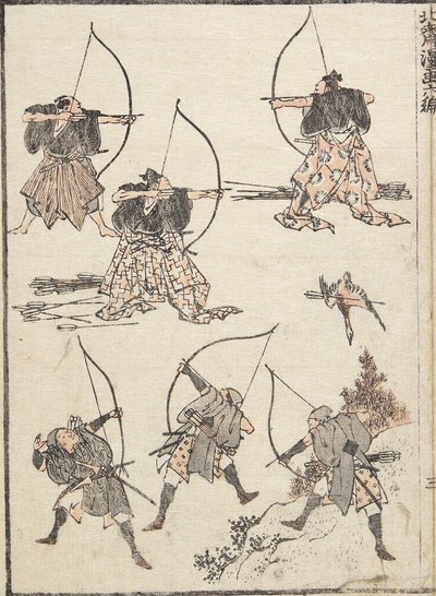 Jousimiehet, 1817 tekijältä Katsushika Hokusai
