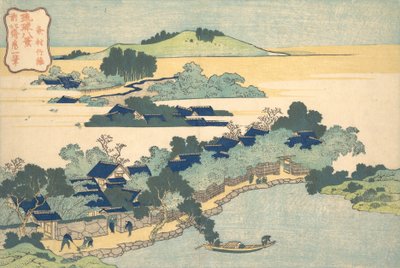 Bamboo Hedge at Kumemura Kumemura chikuri, sarjasta Eight Views of the Ryukyu..., ca. 1832. tekijältä Katsushika Hokusai