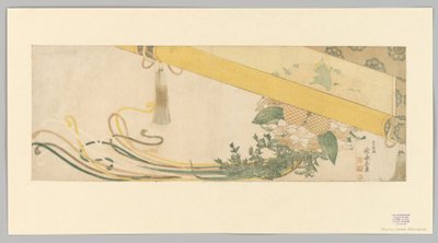 Kukkakori ja bambuverho tekijältä Katsushika Hokusai