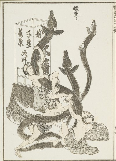Suuret ankeriaat tekijältä Katsushika Hokusai
