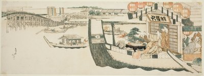 Veneilyjuhlat Sumida-joella tekijältä Katsushika Hokusai