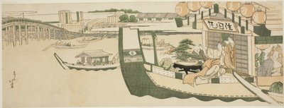 Veneilyjuhlat Sumida-joella tekijältä Katsushika Hokusai