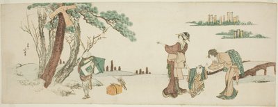 Poika vapauttaa leijan tekijältä Katsushika Hokusai