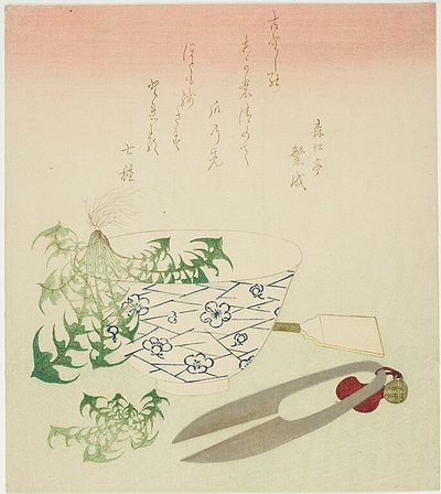 Voikukkia uudenvuoden tekijältä Katsushika Hokusai