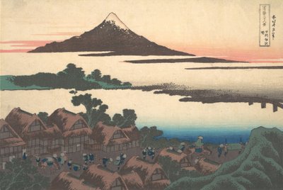 Dawn at Isawa Kain maakunnassa Koshu Isawa no akatsuki, sarjasta Thirty-six..., ca. 1830-32. tekijältä Katsushika Hokusai