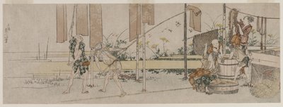 Dyers at Work, c. 1800. tekijältä Katsushika Hokusai