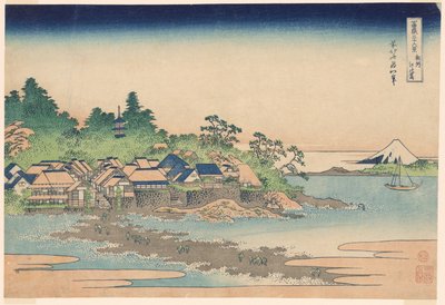 Enoshima lääkäri san d jäsen Sagami P Rovinse (karkea sake Enoshima), sarjasta `` Mr. Tyrty x Nä ws Of moun t Fuji (Fugaku Usaju Rokukatsu) 