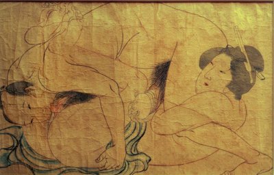 Eroottinen kohtaus tekijältä Katsushika Hokusai