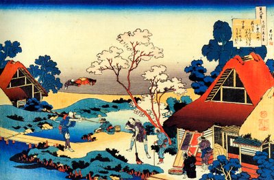 Sarjasta Sata runoa sadalta runoilijalta: Ono no Komachi, c1830. tekijältä Katsushika Hokusai