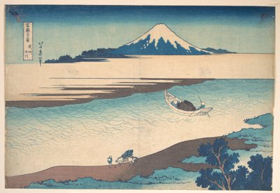 Fuji – Tama-joki, Musashin maakunta, sarjasta ”36 näkymää Fuji-vuorelta” (Fugaku sanjūrokkei) tekijältä Katsushika Hokusai