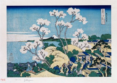 Fuji Gotenyamasta Shinagawassa Tokaidolla", sarjasta "The Thirty-Six Views of Mt. Fuji" tekijältä Katsushika Hokusai