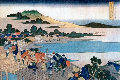 Fukui B Ri dge, P Rovinse of Echizen, c1785-1894. tekijältä Katsushika Hokusai