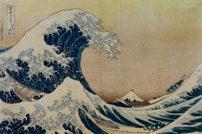 Suuri aalto rannikolla lähellä Kanagawaa tekijältä Katsushika Hokusai