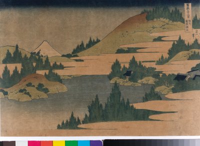 Hakone-järvi Sagamin prefektuurissa tekijältä Katsushika Hokusai