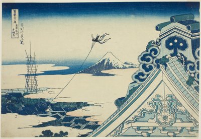 Hongan-ji-temppelin käsi MP Asakusa-jäsen Edossa (Toto Asakusa Hongan-ji-temppeli), sarjasta "Ti rty x view of mount t wisteria (Fugaku Kasaju Rokukatsura)" tekijältä Katsushika Hokusai