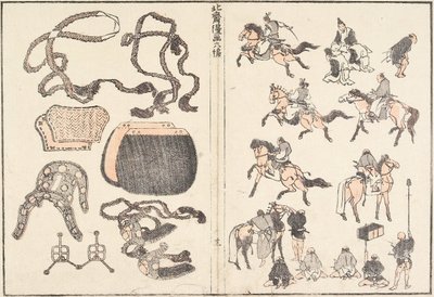 Ratsastajat ja valjaat tekijältä Katsushika Hokusai