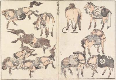 Hevoset tekijältä Katsushika Hokusai