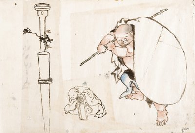 Hotei, 1800-luvun ensimmäinen neljännes. tekijältä Katsushika Hokusai