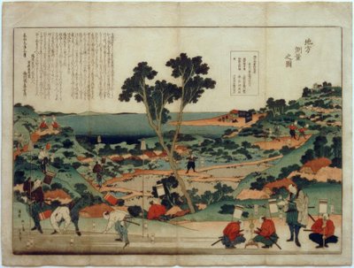 Jikata sokuryô no zu tekijältä Katsushika Hokusai