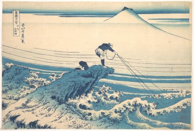 Kajikazawa Kain maakunnassa (Kōshū Kajikazawa), sarjasta ”Fuji-vuoren 36 näkymää” (Fugaku sanjūrokkei) tekijältä Katsushika Hokusai