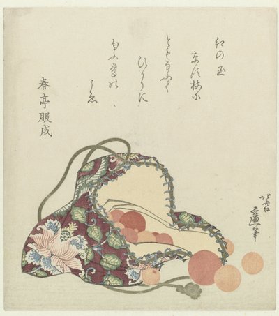 Kvartsihelmiä brokadipussilla tekijältä Katsushika Hokusai