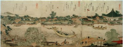 Kulthalle des Komagata-Tempels tekijältä Katsushika Hokusai