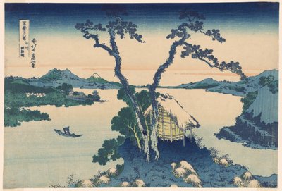 Shinano Shinano P Lovinse (uusi laji Suwajärvi), sarjasta "Tierty Mr. x Views Of Mount Fuji (Fugaku Usaju Rokukatsu)" tekijältä Katsushika Hokusai