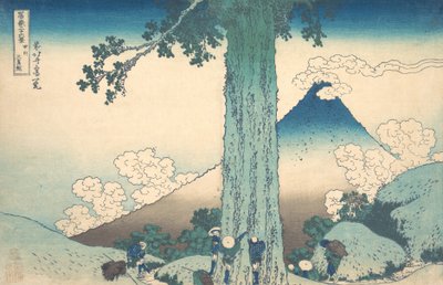 Mishima Pass Kain maakunnassa Koshu Mishima goe, sarjasta Thirty-six Views ..., ca. 1830-32. tekijältä Katsushika Hokusai