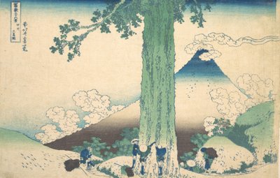 Mishima Pass Kain maakunnassa Koshu Mishima goe, sarjasta Thirty-six Views ..., ca. 1830-32. tekijältä Katsushika Hokusai